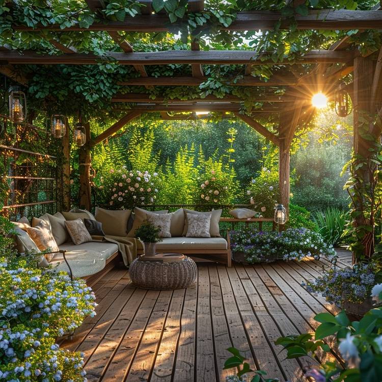 enchanting-garden-retreat-stockcake